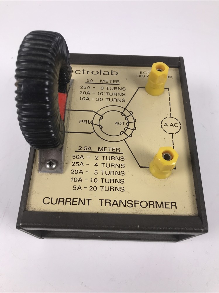 Electrolab Current Transformer Device Lab Testing EC407-17 5A Meter 2.5A Amp
