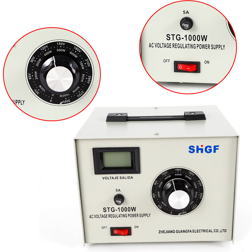 Single-Phase STG-1000W Variac Transformer Variable AC Voltage Regulator 0-300V