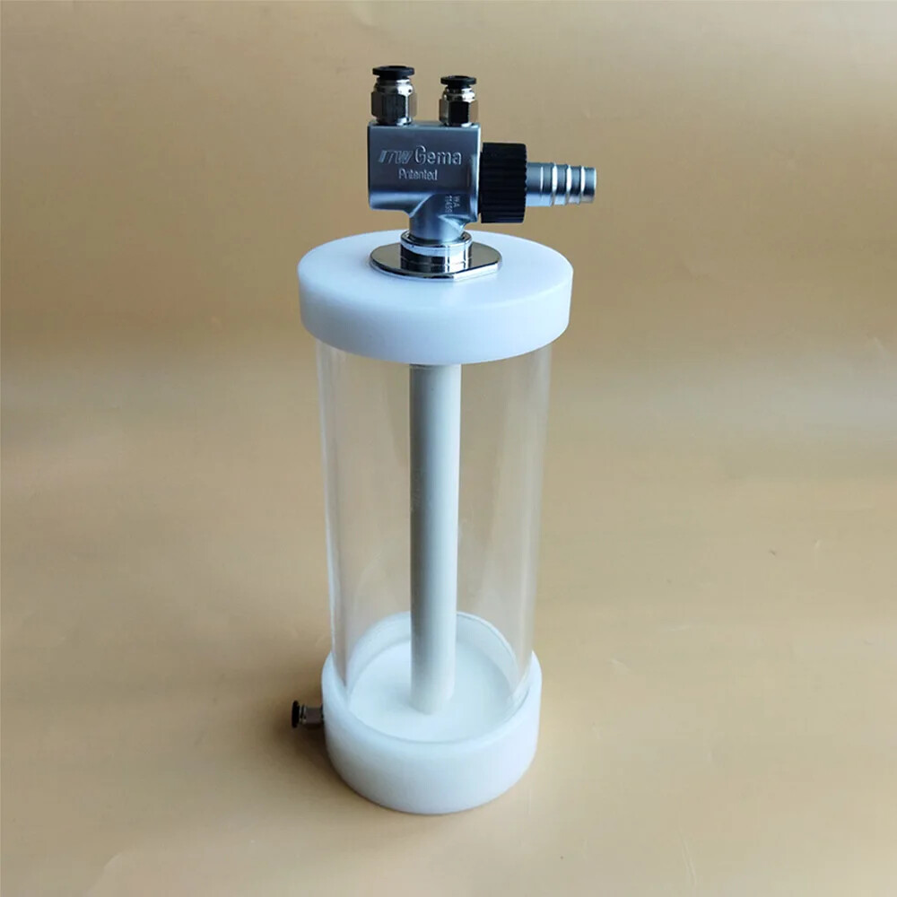 Fluidized funnel cup 1 L with IG02 pump for powder sprayer system Vent optional