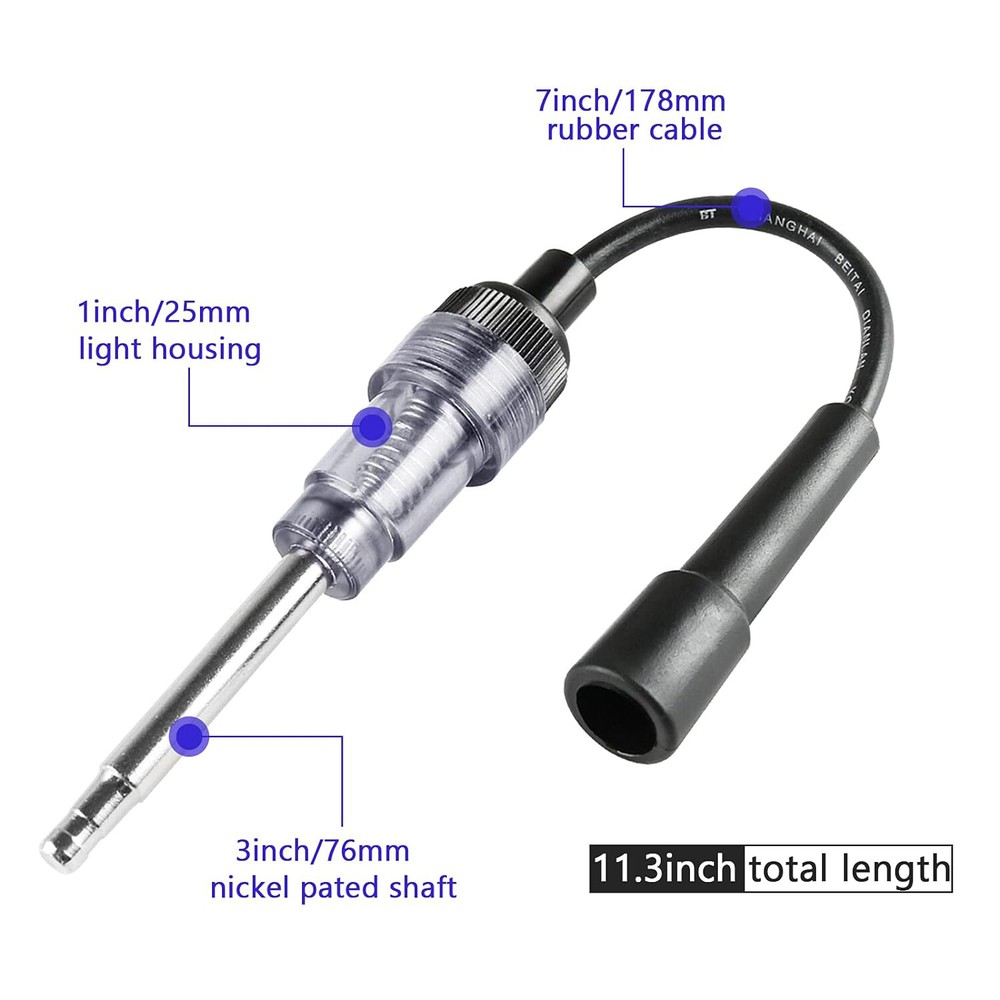 2PCS Inline Spark Plug Testers, Small Armature Diagnostic Detector Tool for Car