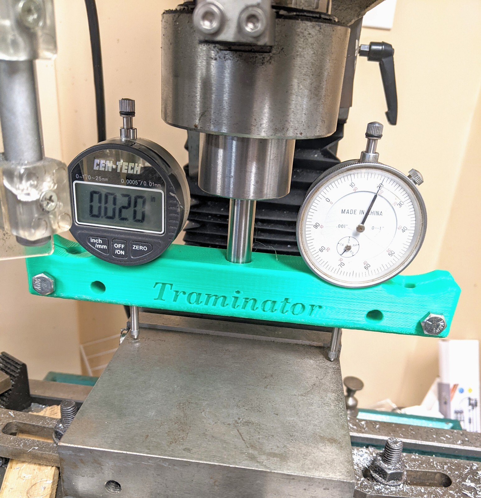 Traminator Spindle Square Tramming Tool 0.50" shank for mill drill press lathe