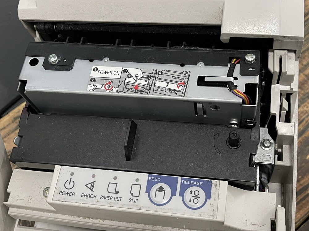 Epson TM-H6000III M147G POS USB Networking White Printer w/ Power Adapter Cable