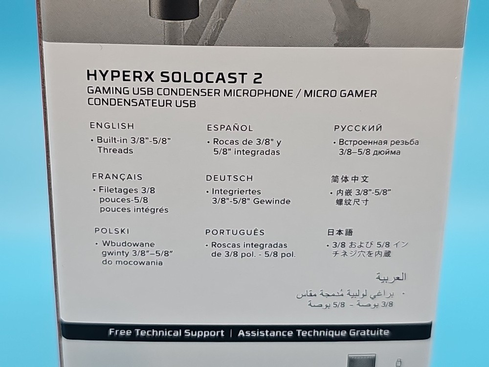 HyperX SoloCast 2 Gaming USB Condenser Microphone Built-in Shock Mount for PC