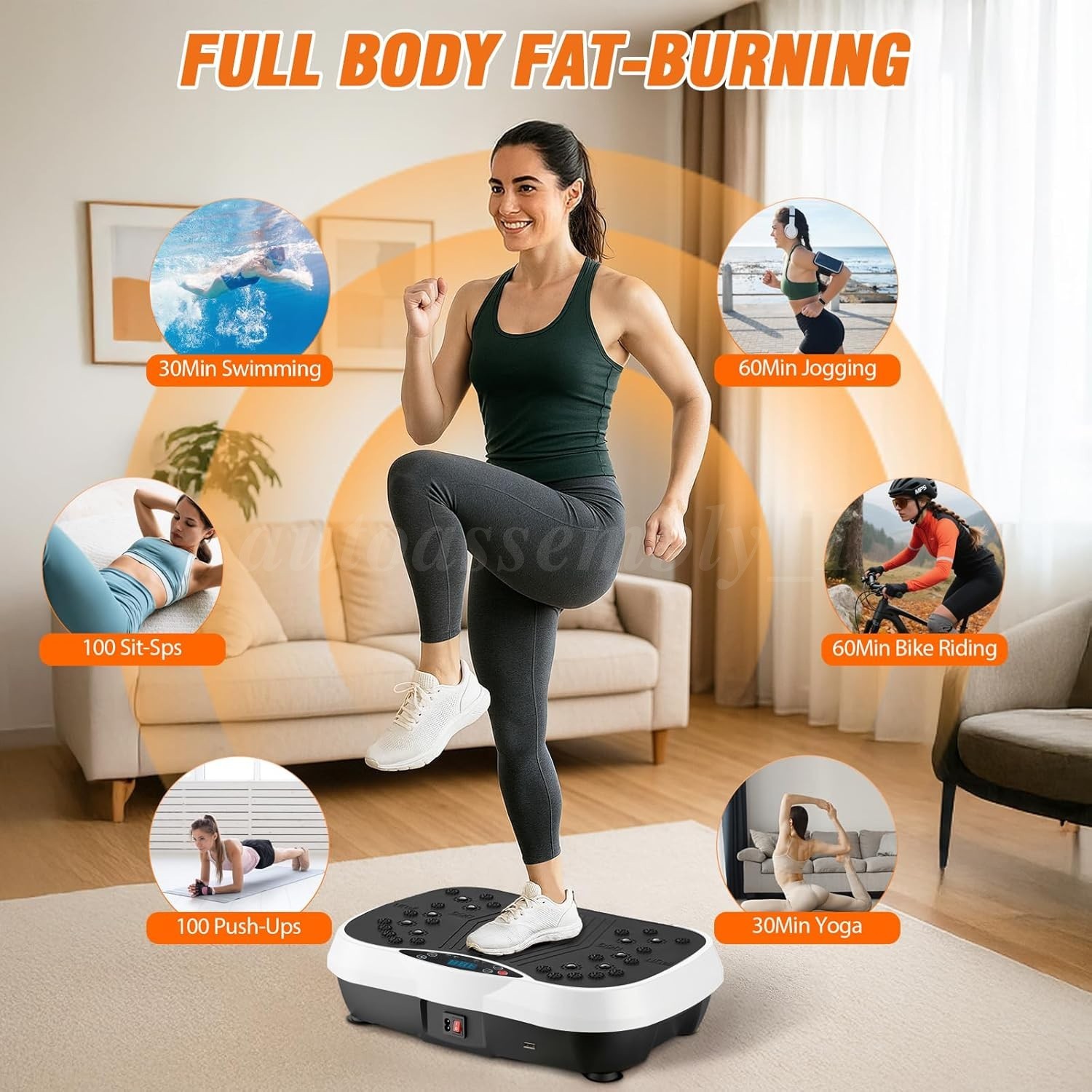 NEW Vibration Plate Exercise Machine Vibrate Platform Whole Body Workout Fitness