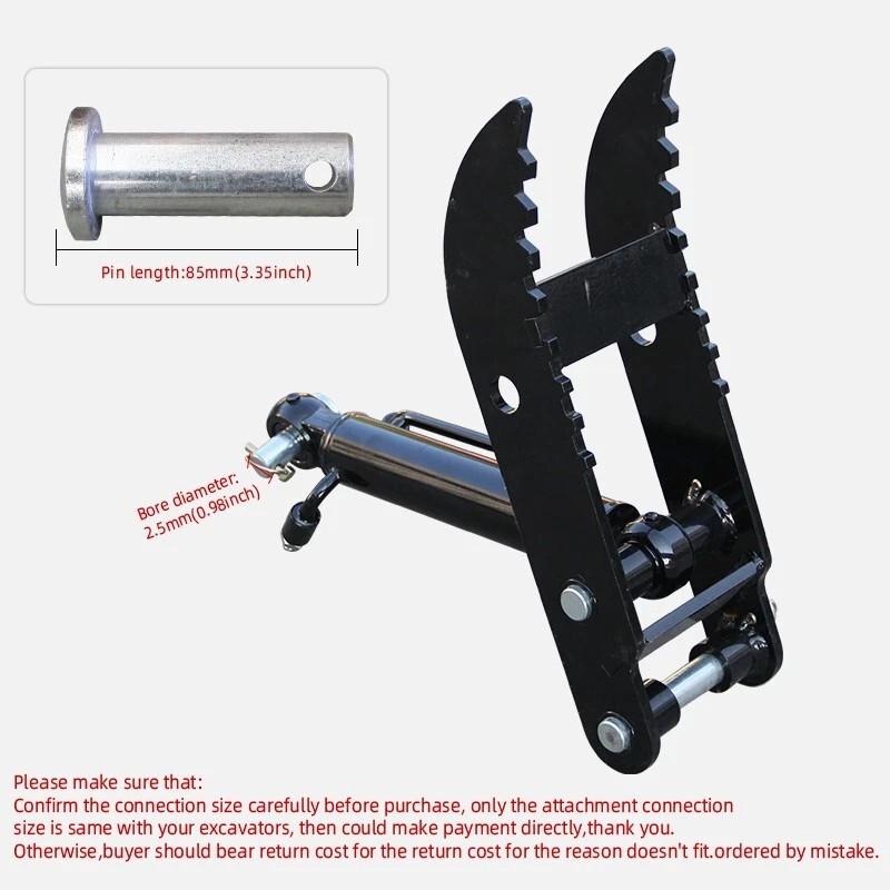 Hydraulic Thumb Clip Attachment for 1–1.5T Mini Excavators Small Digger Clamp