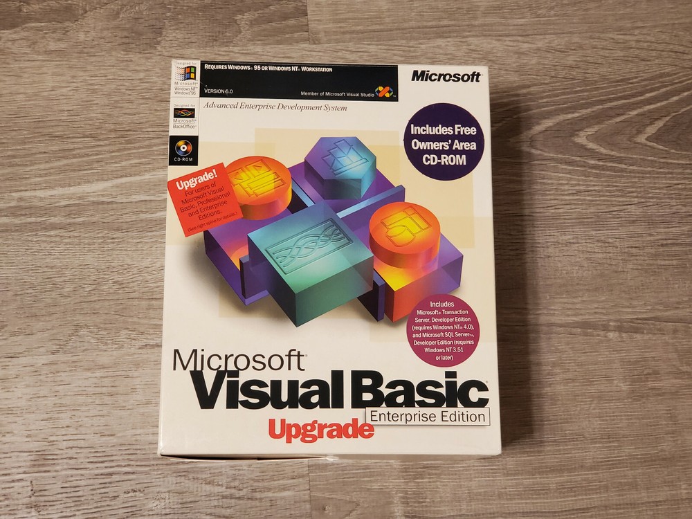 Microsoft Visual Basic Enterprise Edition 5.0 Upgrade Box Set with KEYS