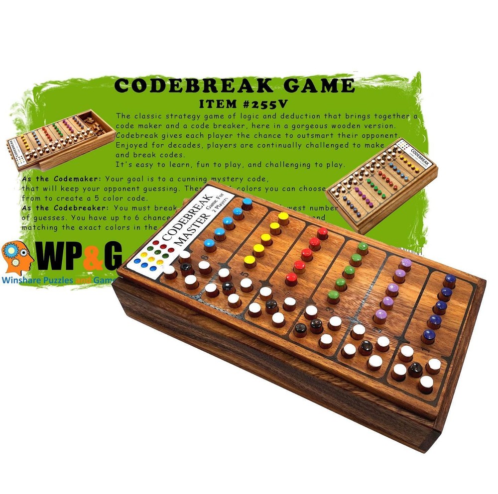 Codebreak Master - Wooden Brain Teaser Game