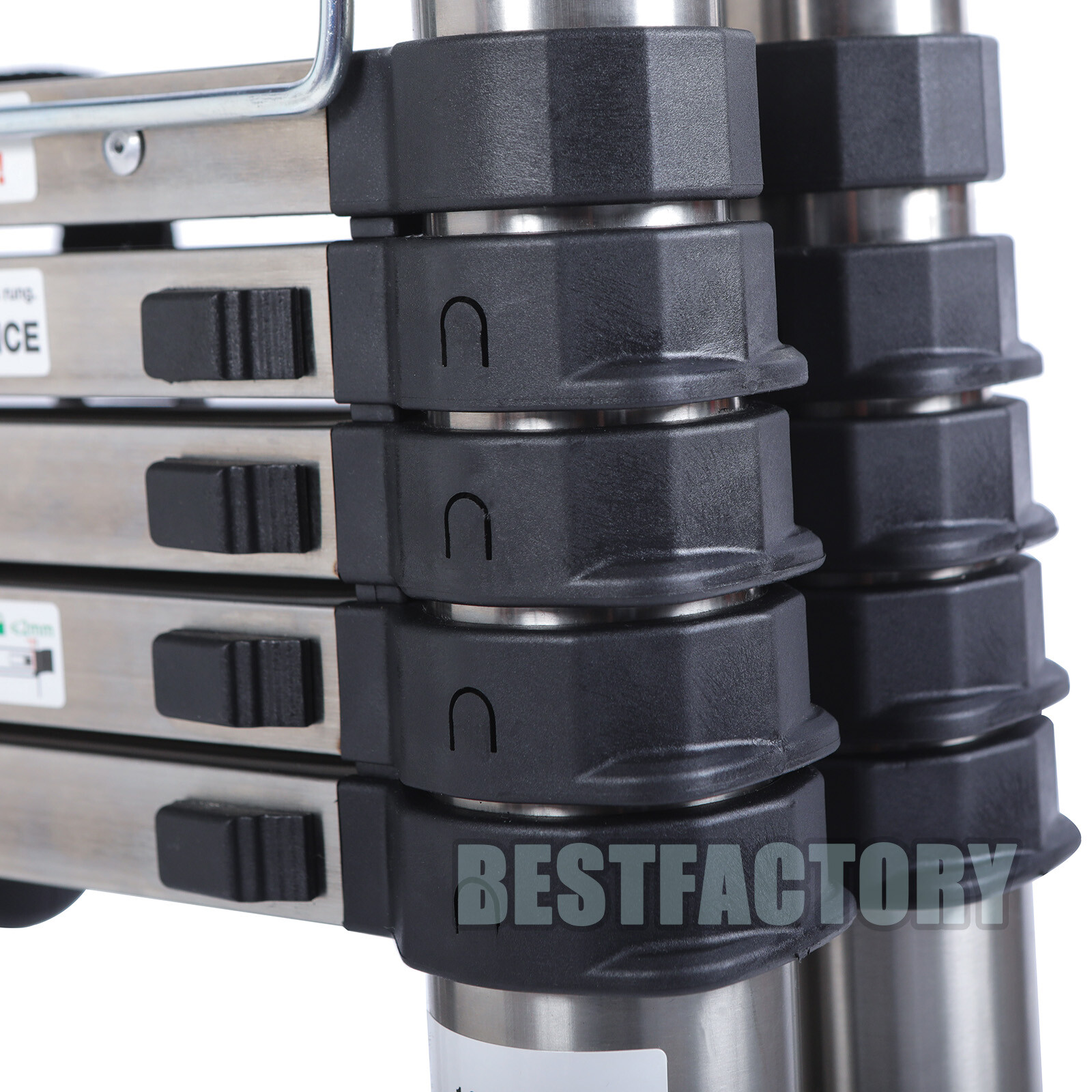 2024 Multi Purpose Aluminum Telescopic Ladder Folding Extension Step Non-Slip