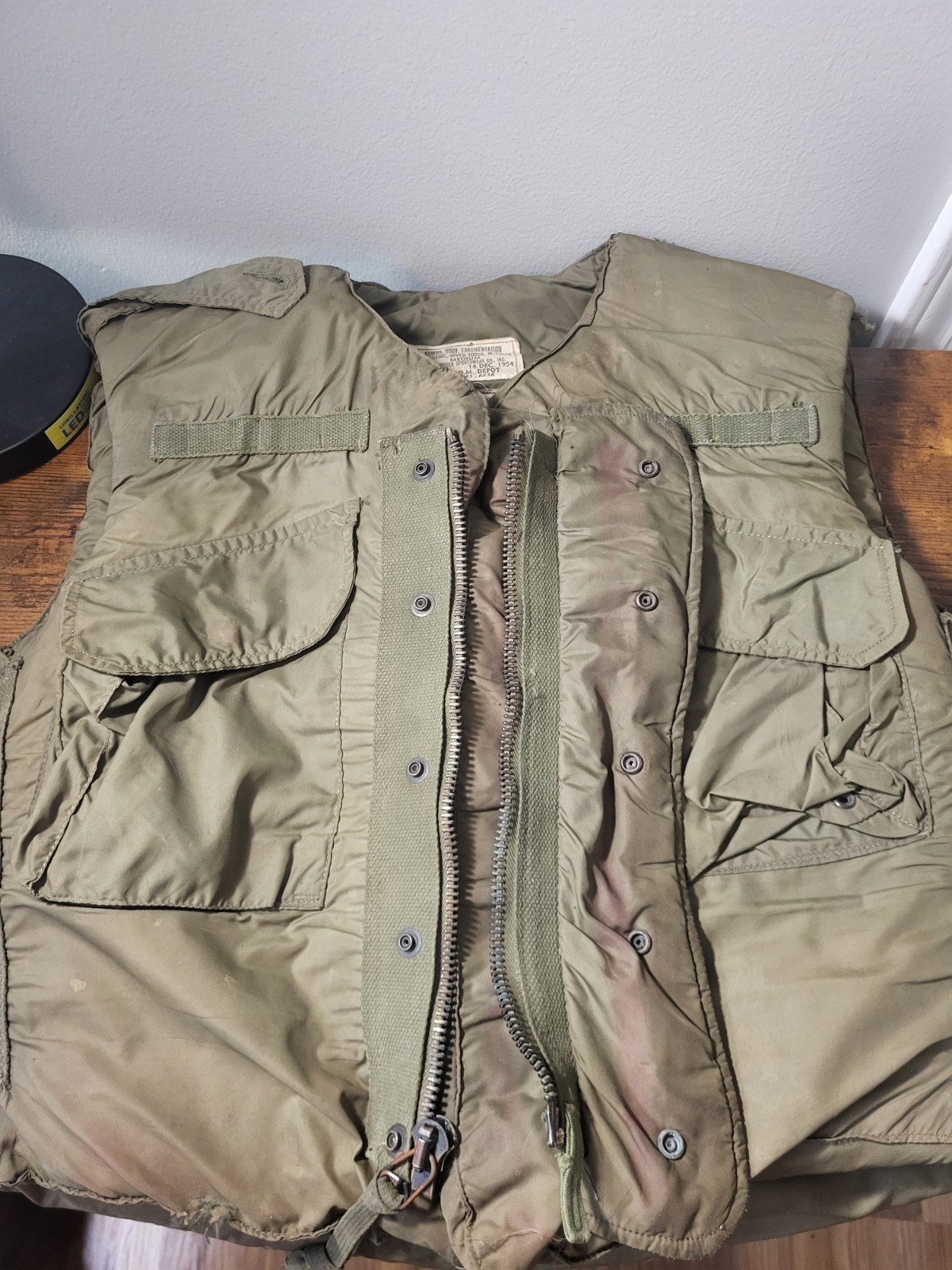 Vintage Korean / Vietnam War Era Armor Protective Vest M-1952A | Size Medium