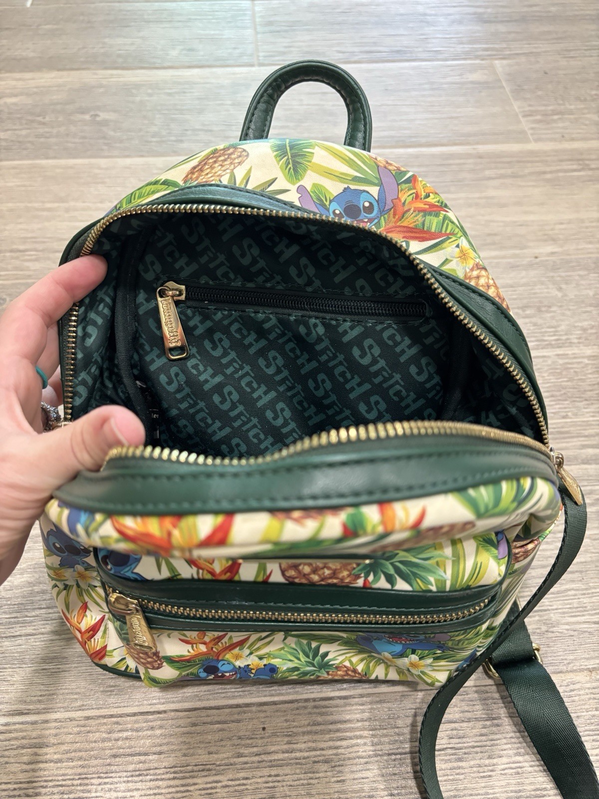 Loungefly Disney Lilo & Stitch Hawaiian Pineapple All Over Print Mini Backpack