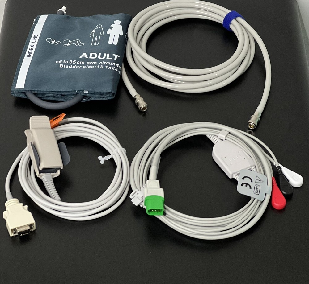 Mindray Passport V Bundle - Cuff, Hose, SpO2 Masimo, ECG - Same Day Shipping