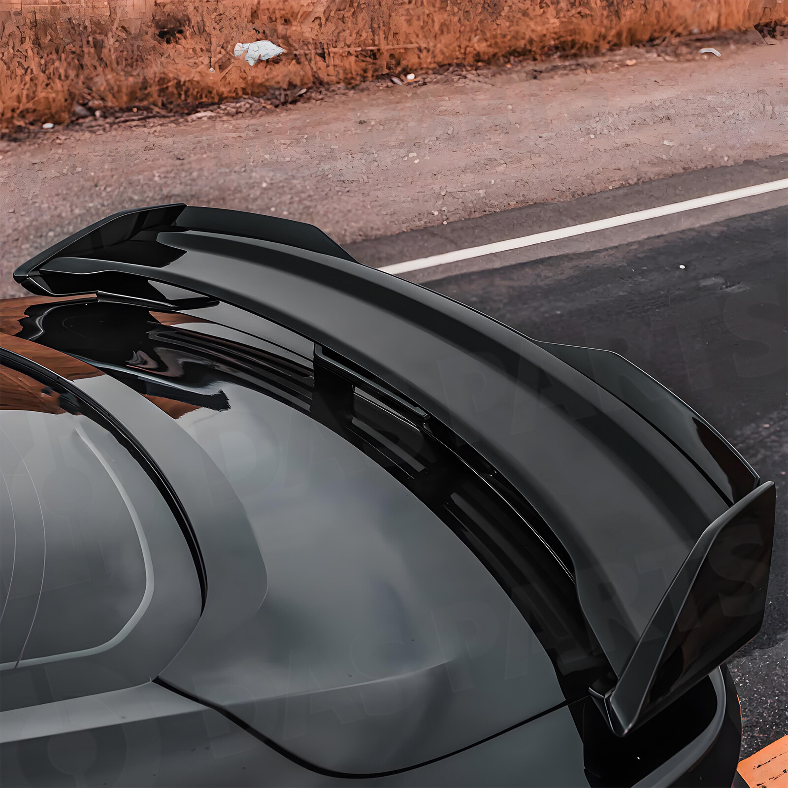 Gloss Black Spoiler Wing W/Gurney Flap DH Performance For 2024 2025 Ford Mustang