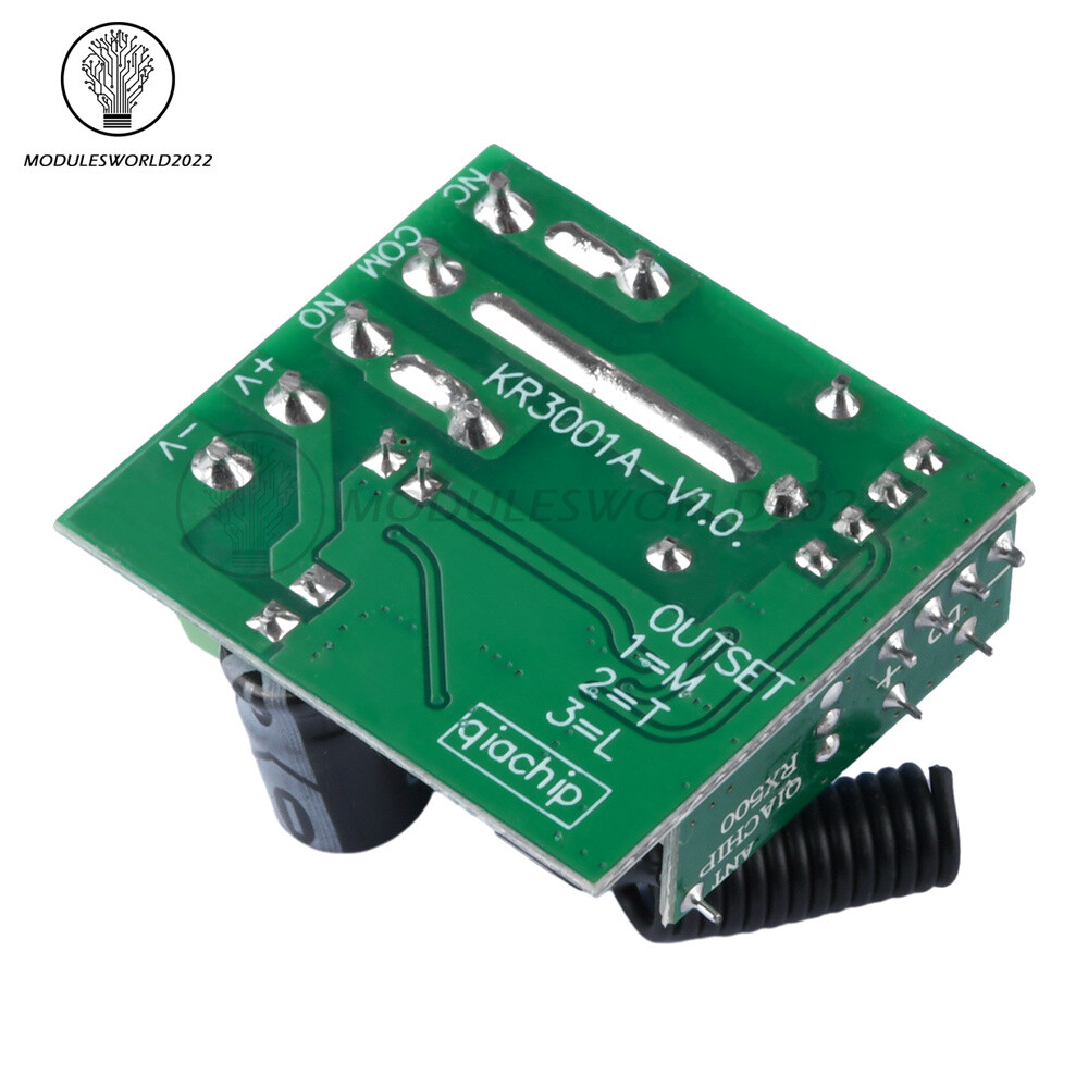 433Mhz 5-60V 1CH Wireless Remote Control Switch Relay Receiver Module with Case