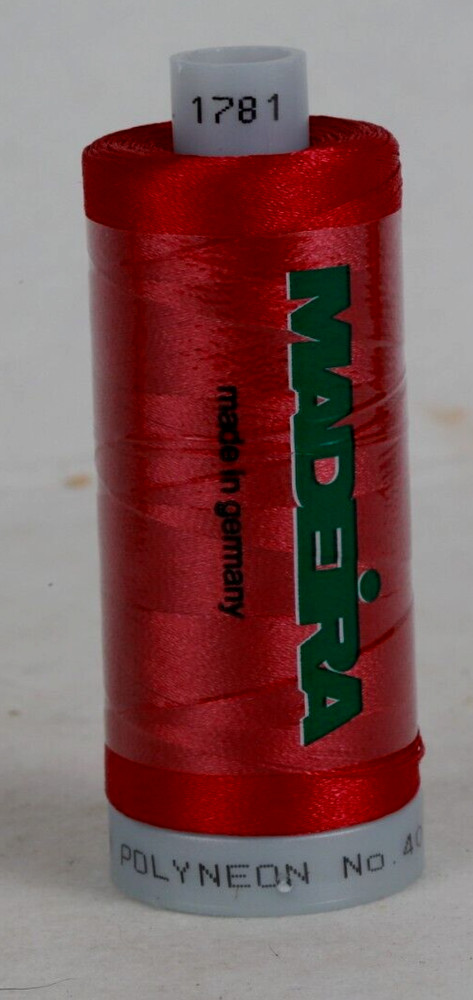 POLYESTER POLYNEON EMBROIDERY THREAD MADEIRA 6 SPOOLS each 1000 m 1781 Deep Red
