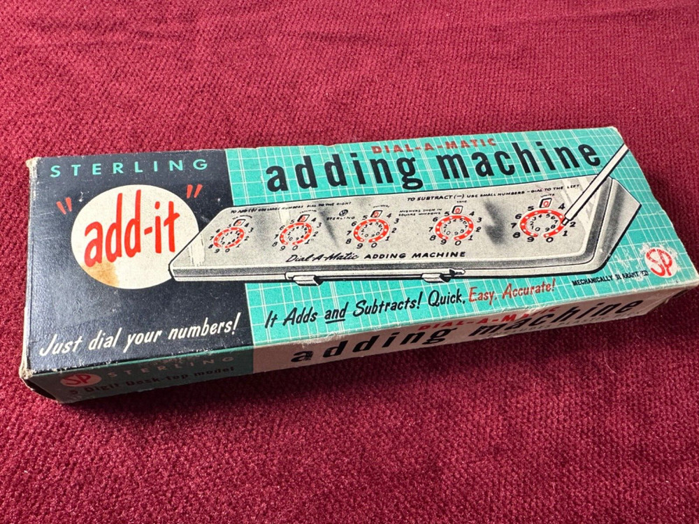 Sterling Dial-A-Matic “add- It” Automatic Mechanical Adding Machine #567