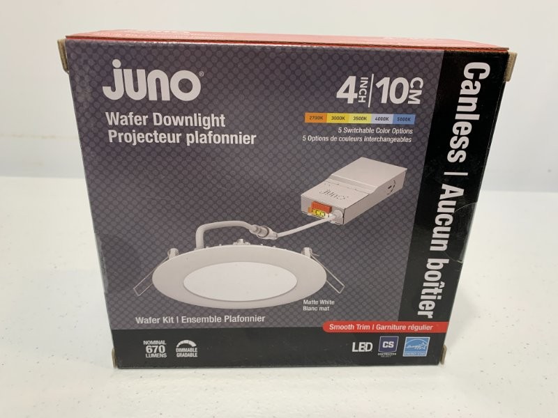 Juno 2678S7 Wafer Downlight 4" LED 2700K-5000K 90CRI