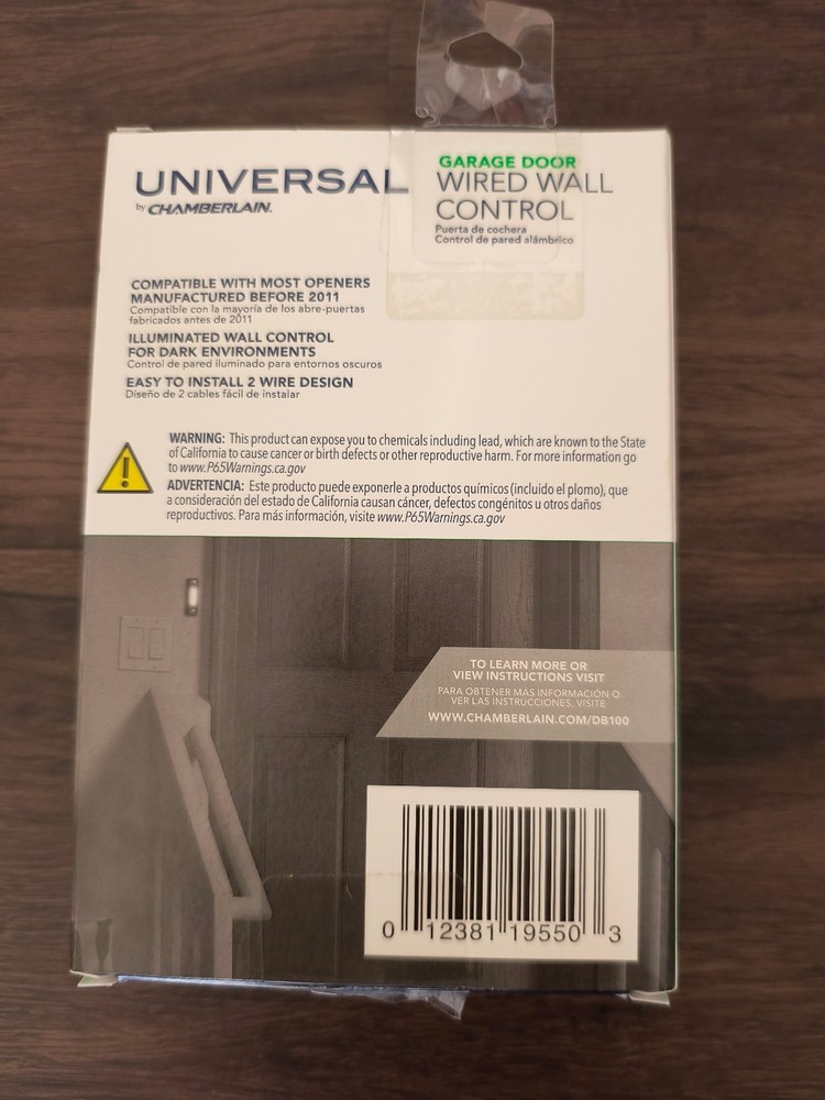 Universal by Chamberlain Garage Door Wired Push Button Wall Control Button