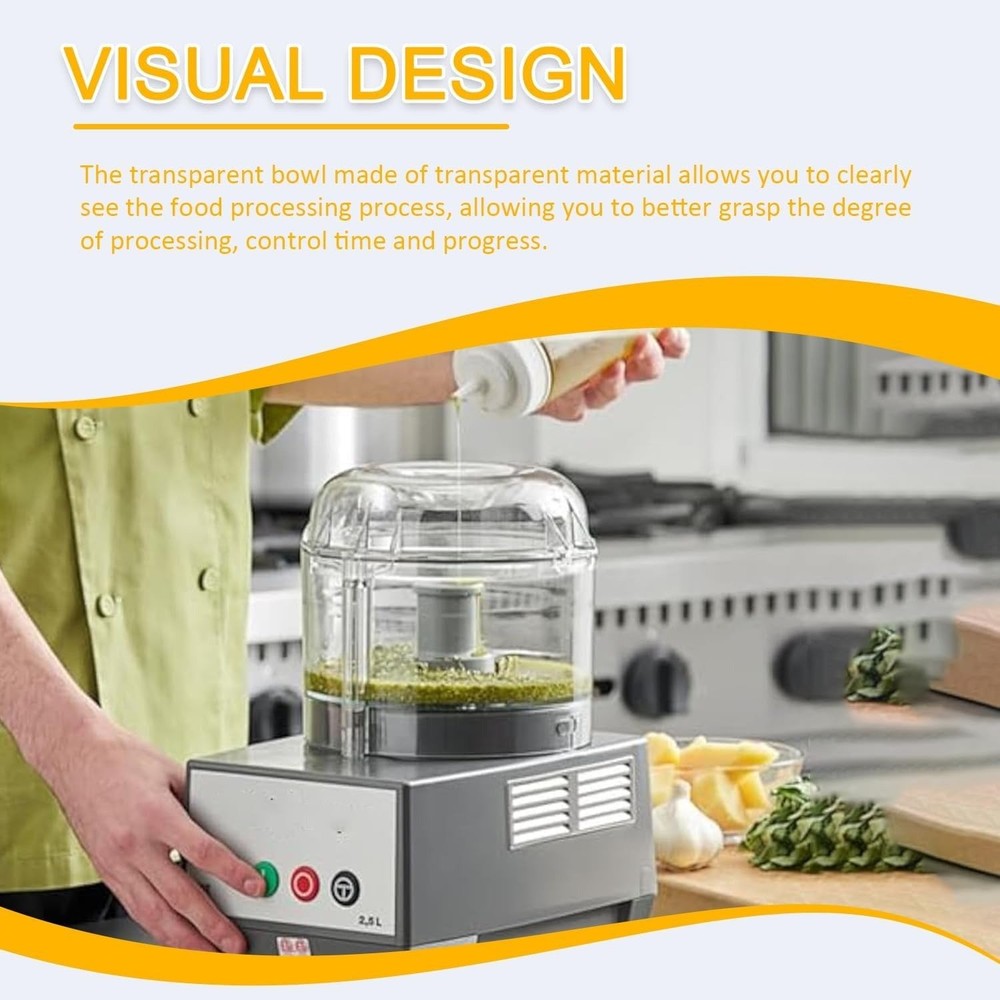 112203 Food Processor 3 Quart Clear Bowl compatible with Robot Coupe R2
