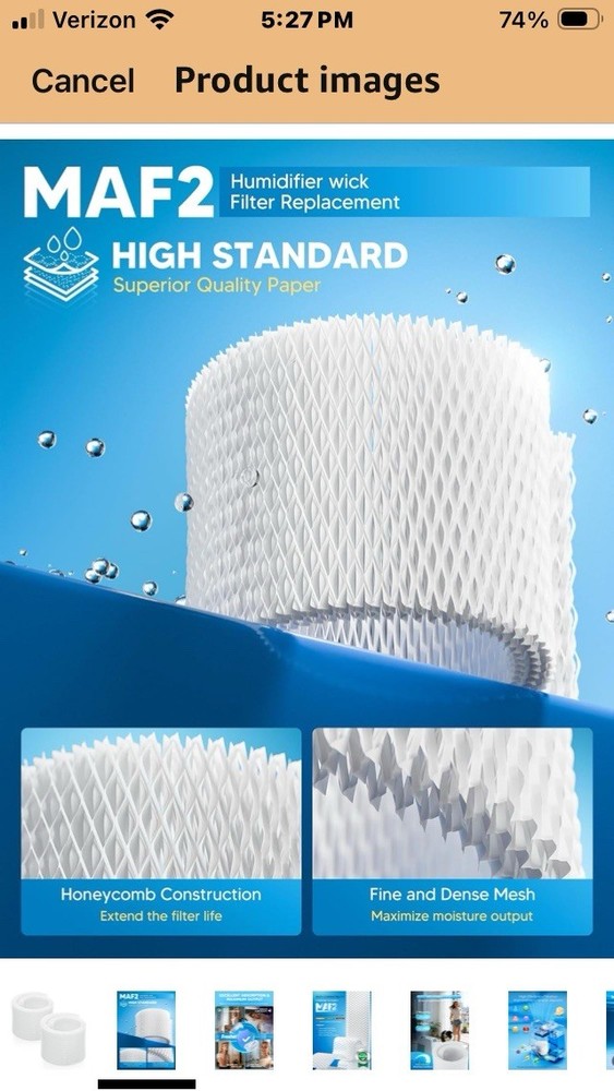 MAF2 humidifier Filter Multi-layer NISCON Brand From Amazon One Filter