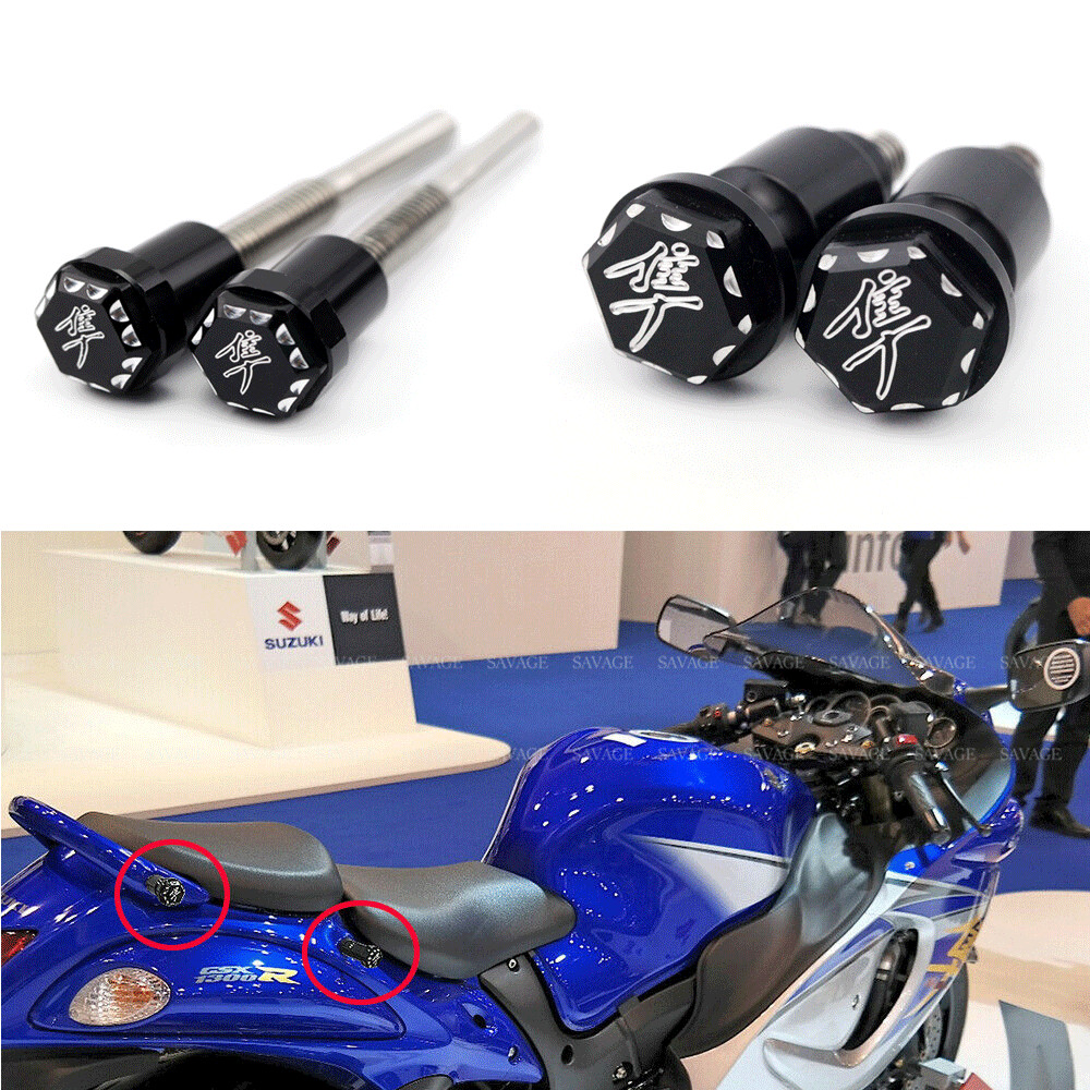 For Suzuki GSX1300R Hayabusa 2008-2022 3D Hex Front/Rear Seat Thumb Screws Bolts