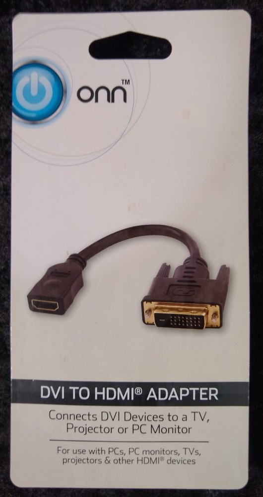 Onn DVI to HDMI Adapter Cable - NIP