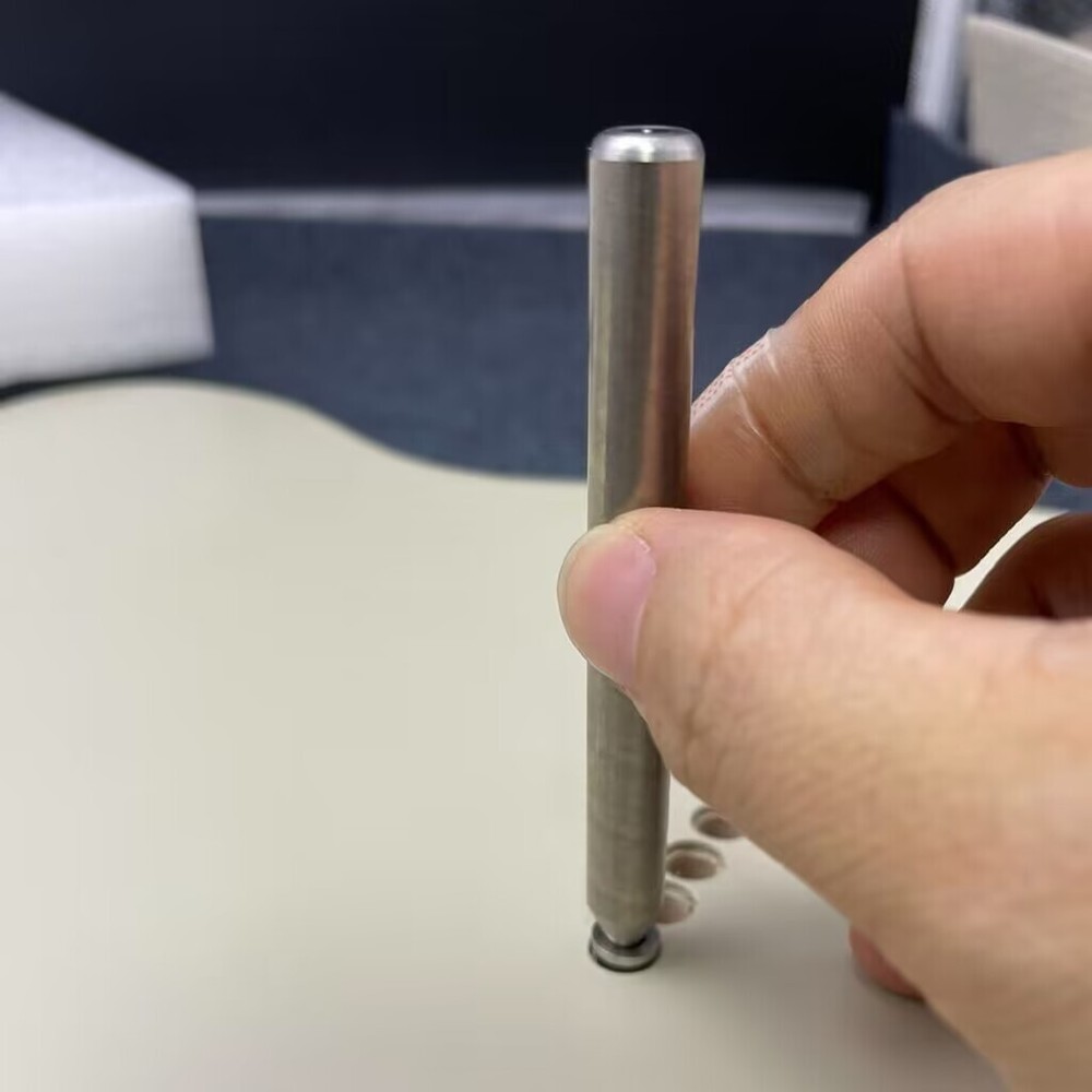 Chrome Plated 6Pcs Guitar String Through Body Ferrule Install Tool Sets