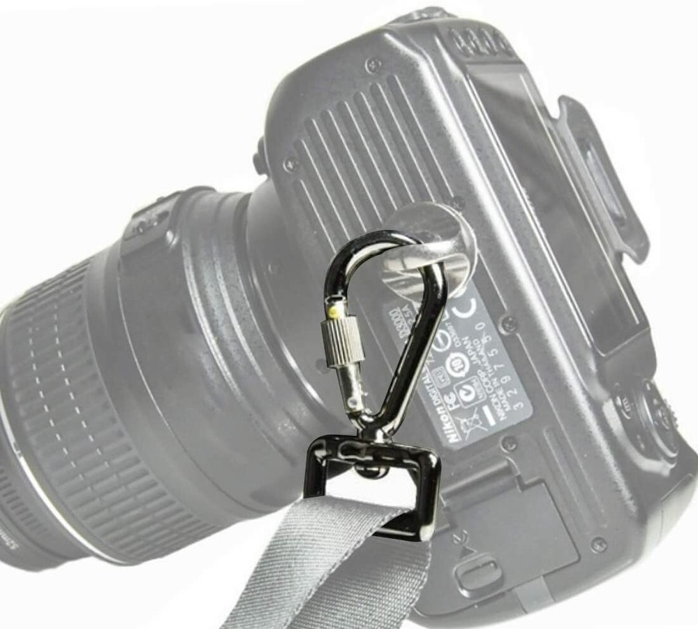 Quick Release Trigger Snap Hook Ring Carabiner w/Screw Lock for Canon Nikon Sony