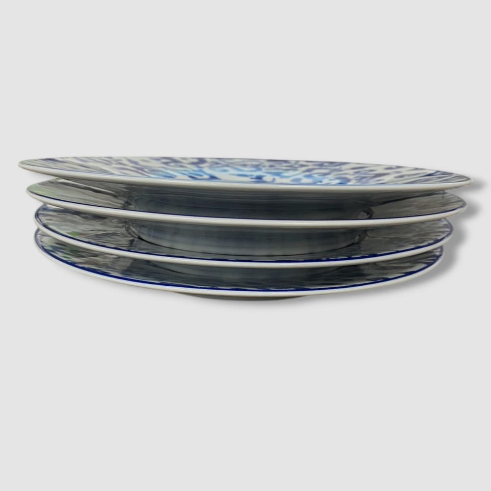 Neiman Marcus 11-Piece Haryana Blue Rim Dinnerware