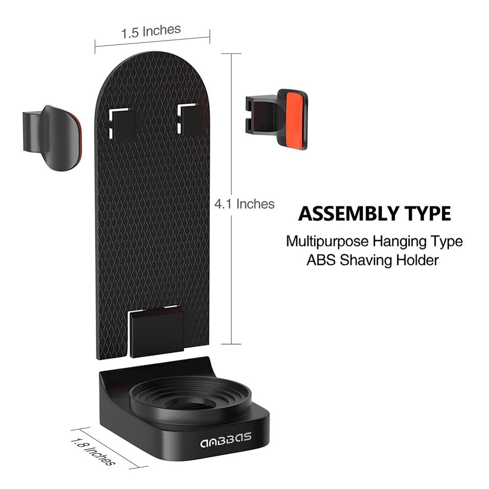 Wall Mounted Shaving Holder, ABS DIY Assembly Type Multipurpose Stand for Ele...