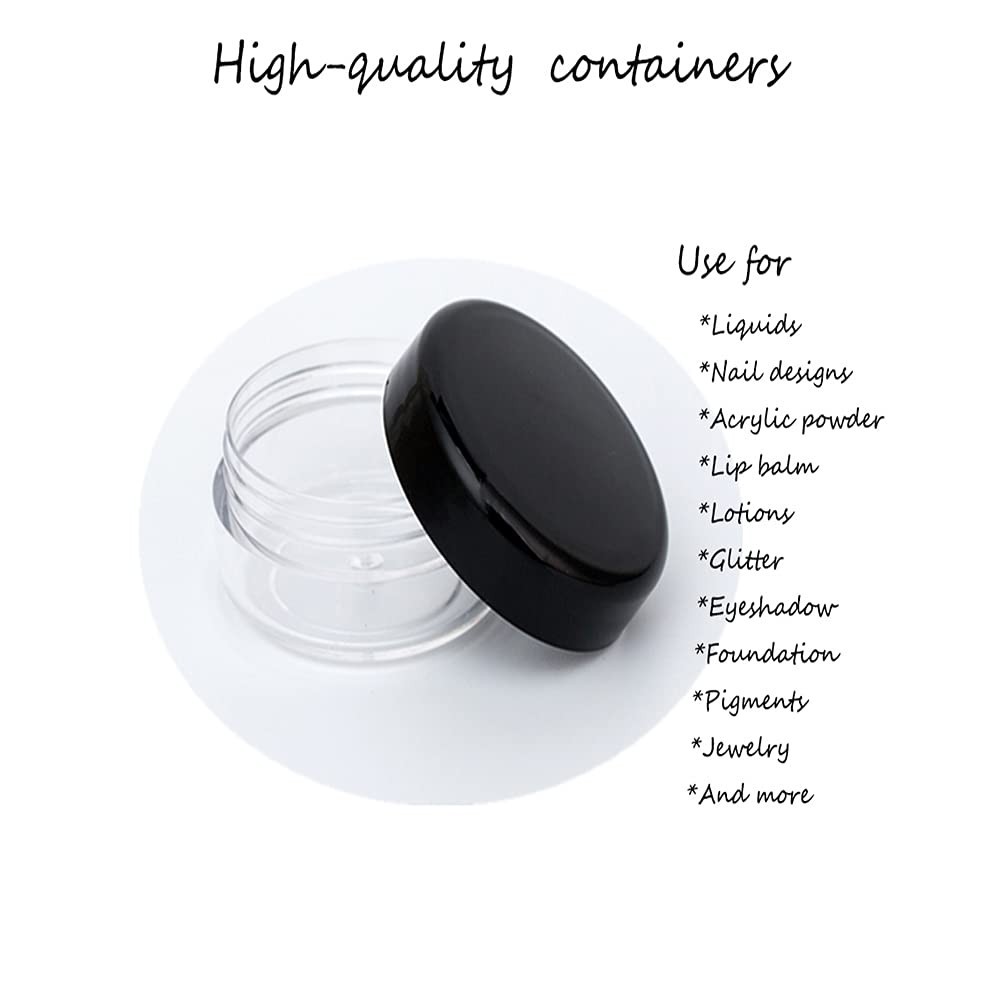 Polypropylene 5 Gram Cosmetic Containers 50pcs Sample Jars Tiny Makeup Sample...