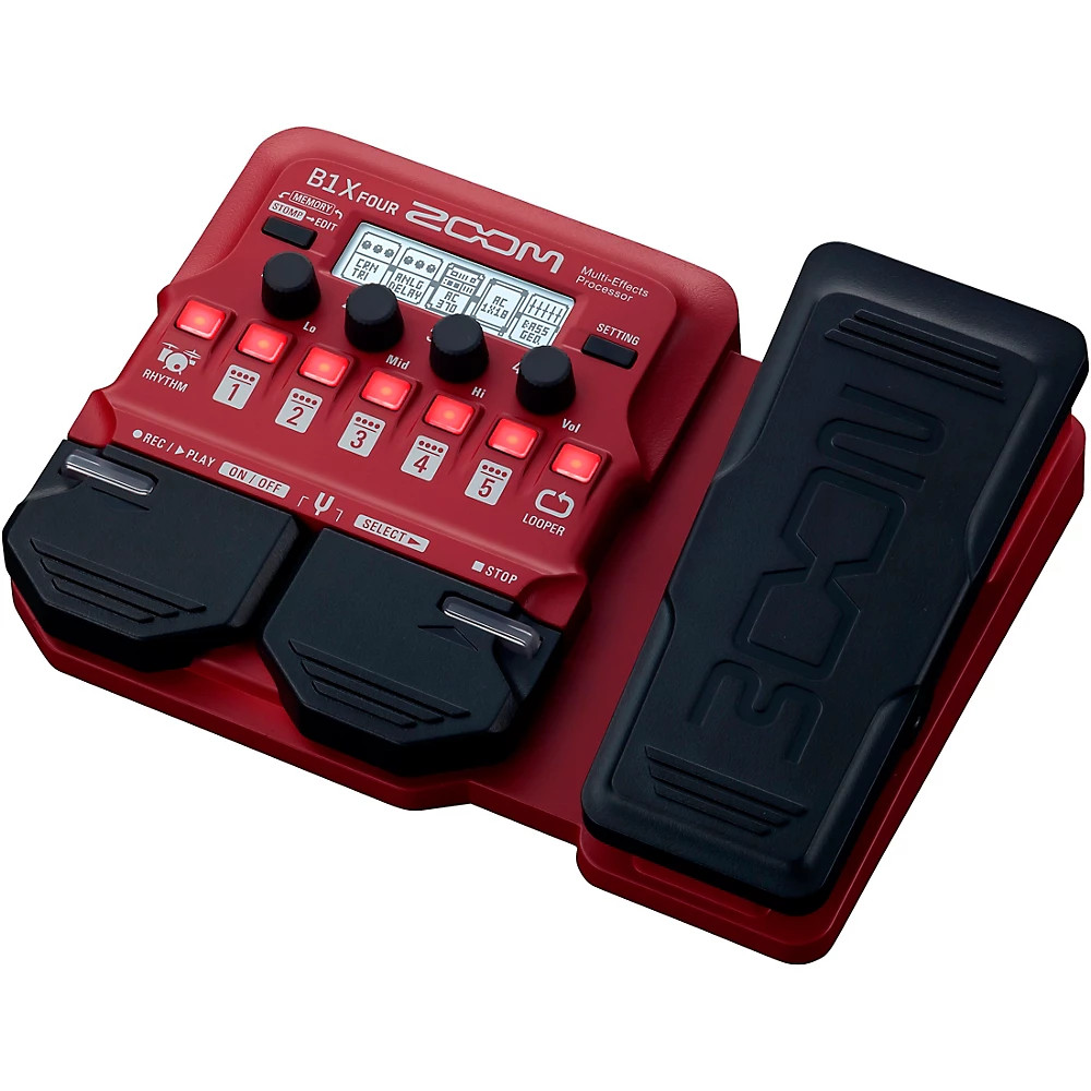 Zoom B1X FOUR Bass Multi-Effects Processor with Expression Pedal