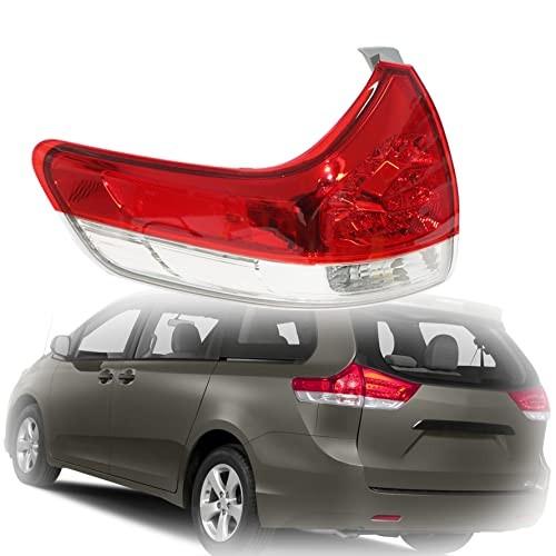 1-Pack Rear Left Tail Light Brake Lamp Assembly Replacement for Sienna 2011