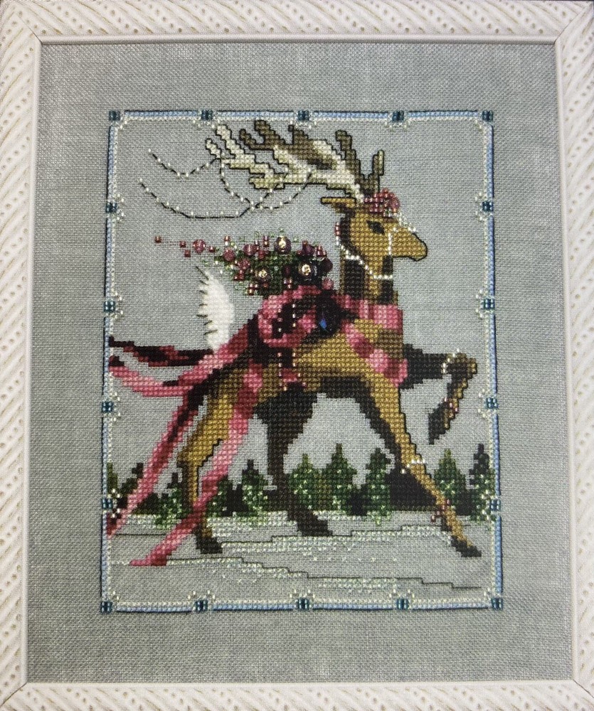 Nora Corbett “DANCER” NC115 PLUS “BEAD KIT NC115E” Reindeer Cross Stitch Pattern