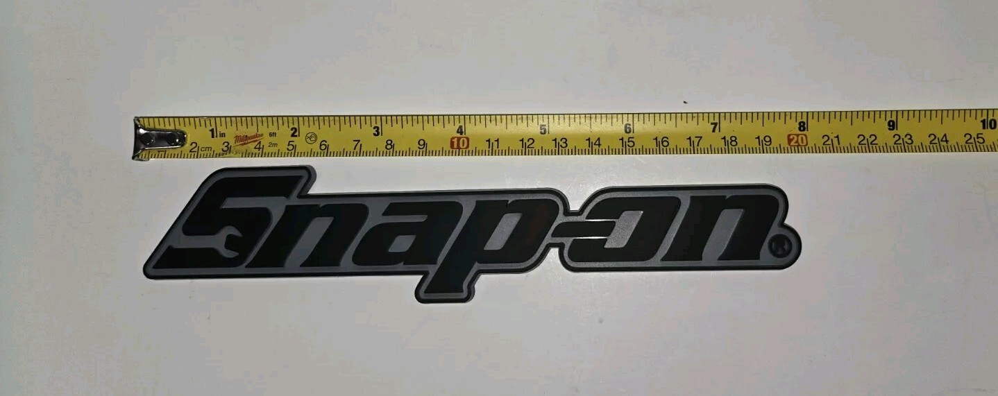2PK SNAP ON TOOL BOX LOGO EMBLEM MATTE BLACK Plastic Badge Decal 8"+3 BLKOUT DRV