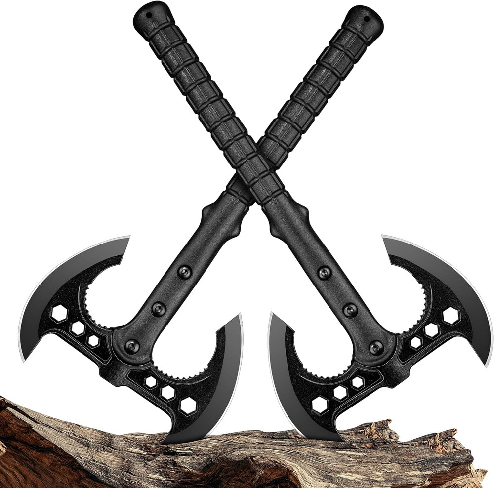 Professional Throwing Axe Set – 2-Pack 16" Throwing Hatchet Set with Sheaths and