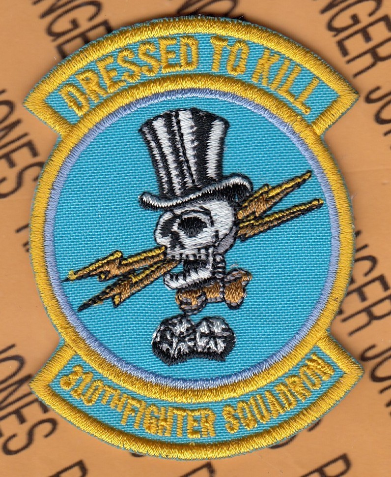 USAF Air Force 310th Fighter Squadron FS Dressed To Kill ~3" patch c/e