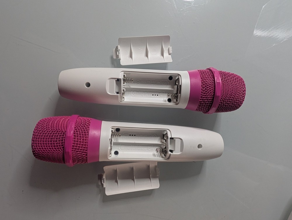 Singing Machine SML294P Bluetooth Karaoke System - 2 Wireless Mics - LED Lights
