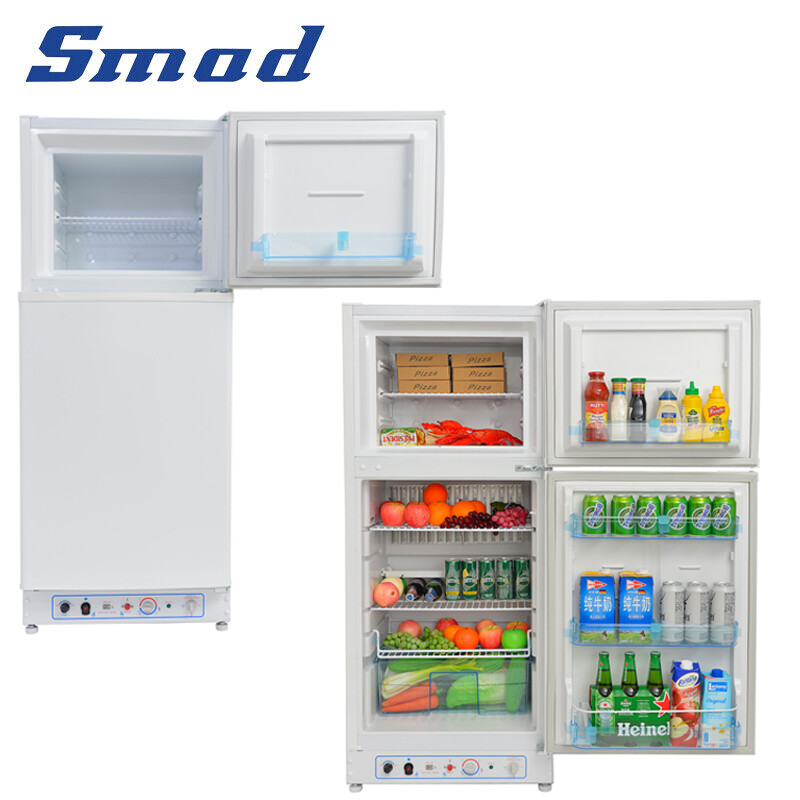 Propane Gas Fridge Compact Camper RV Refrigerator Freezer 2Way Fridge AC DC 110V