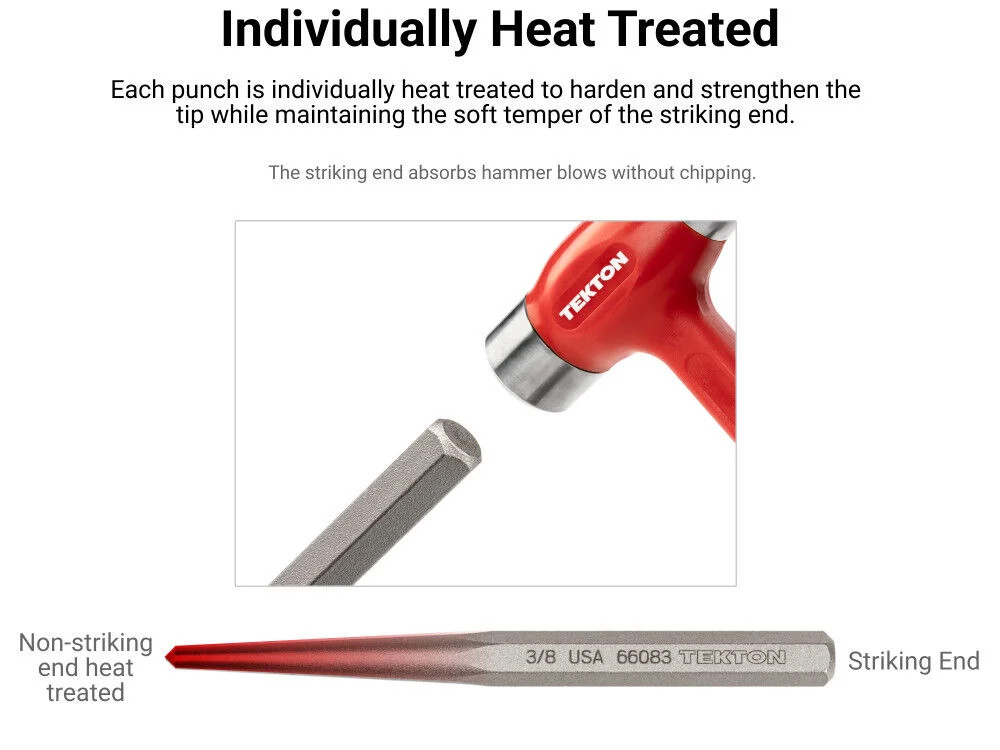 Tekton Punch And Chisel Set, 20 Pieces (Center, Solid, Pin, Chisel)