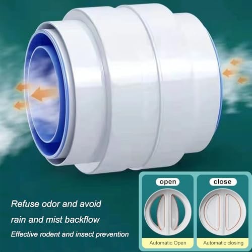 3'' 4'' Backdraft Damper Duct Draft Stopper Draft Blocker, One Way Airflow