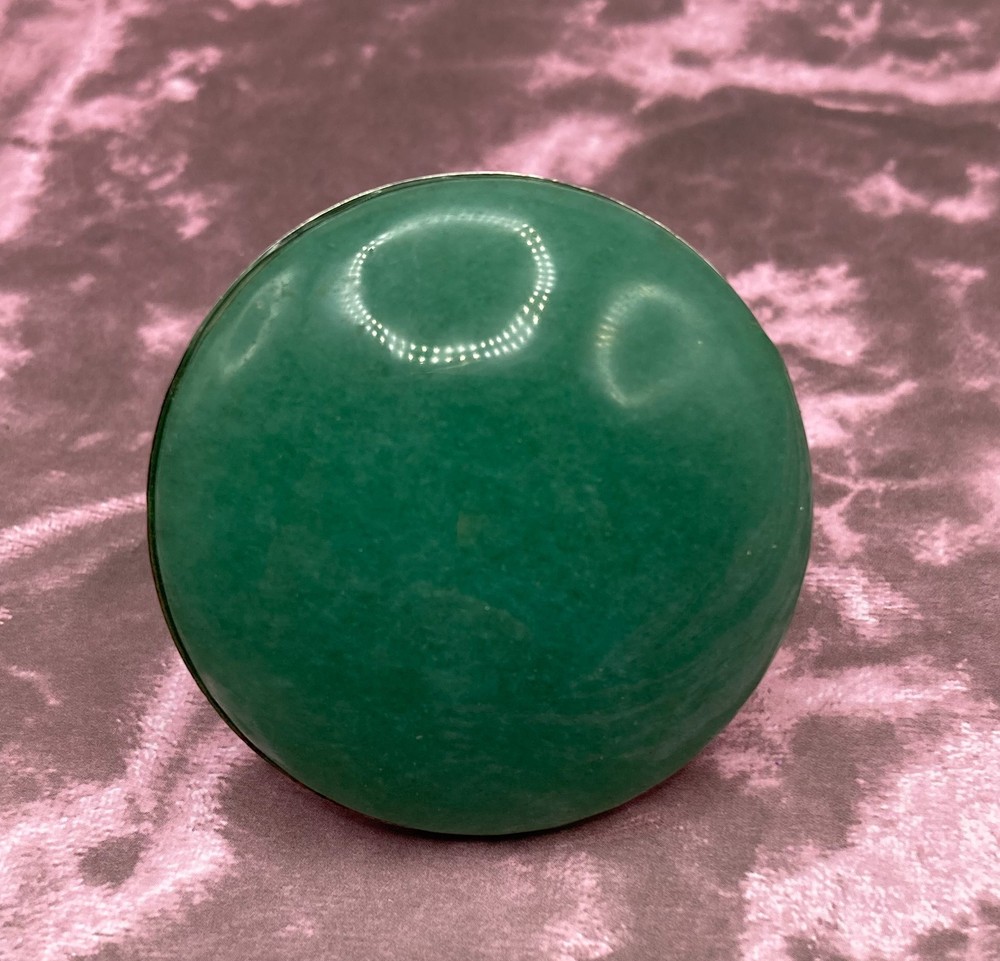 HUGE JADE Adjustable Ring 2" Diameter