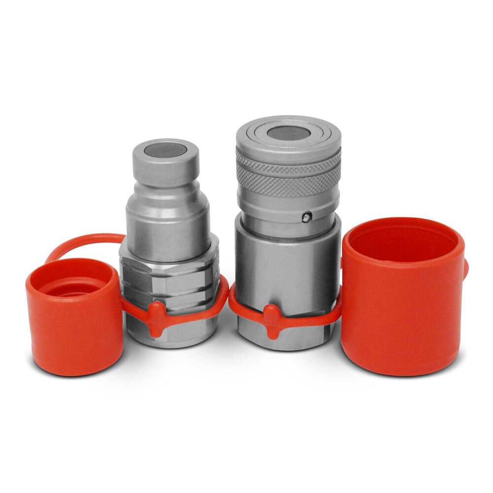 1/2 NPT Flat Face Hydraulic Quick Connect Couplers Coupling Loader Fits Bobcat