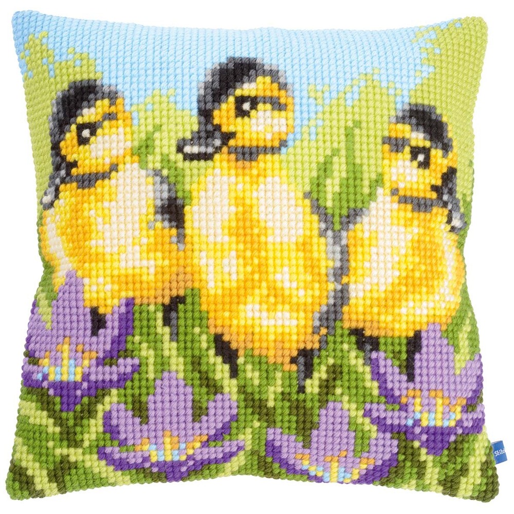 Vervaco® Ducklings Cushion Needlepoint Kit