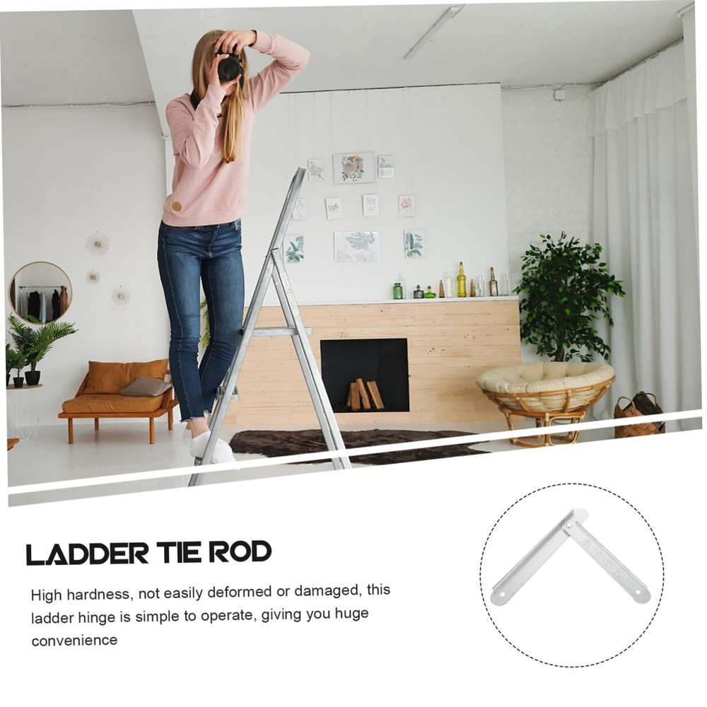 2 PCS Step Ladder Hinges Replacement Kit Tie Rods Attic Accessories