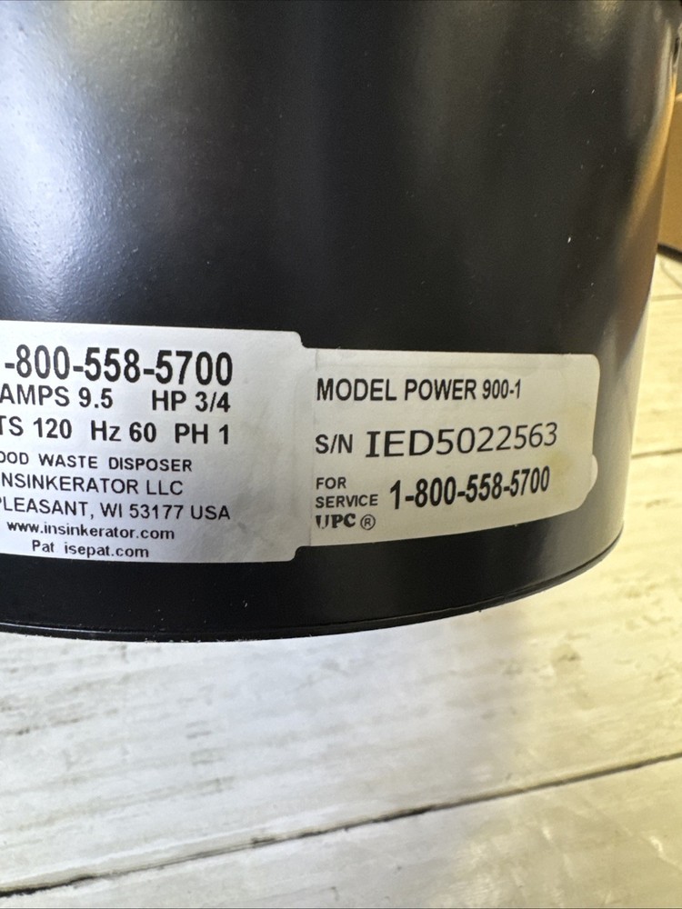 Garbage Disposal InSinkErator Power 900 Continuous feed 3/4 HP