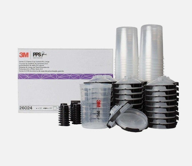 3M 26024 PPS Series 2.0 Spray Cup System Kit Large (28 fl oz/850 mL) 200 Mic.