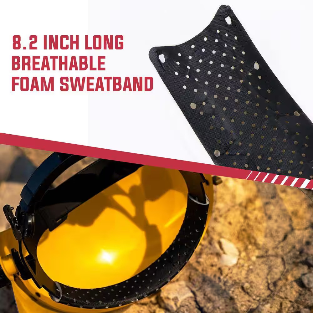 3-Pack, Yellow/Clear, Reusable Face Shield with Ratchet