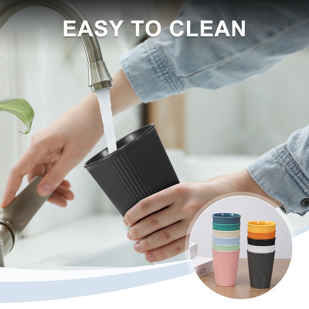 4 Pcs Simple Toothbrush Cup, Light Green