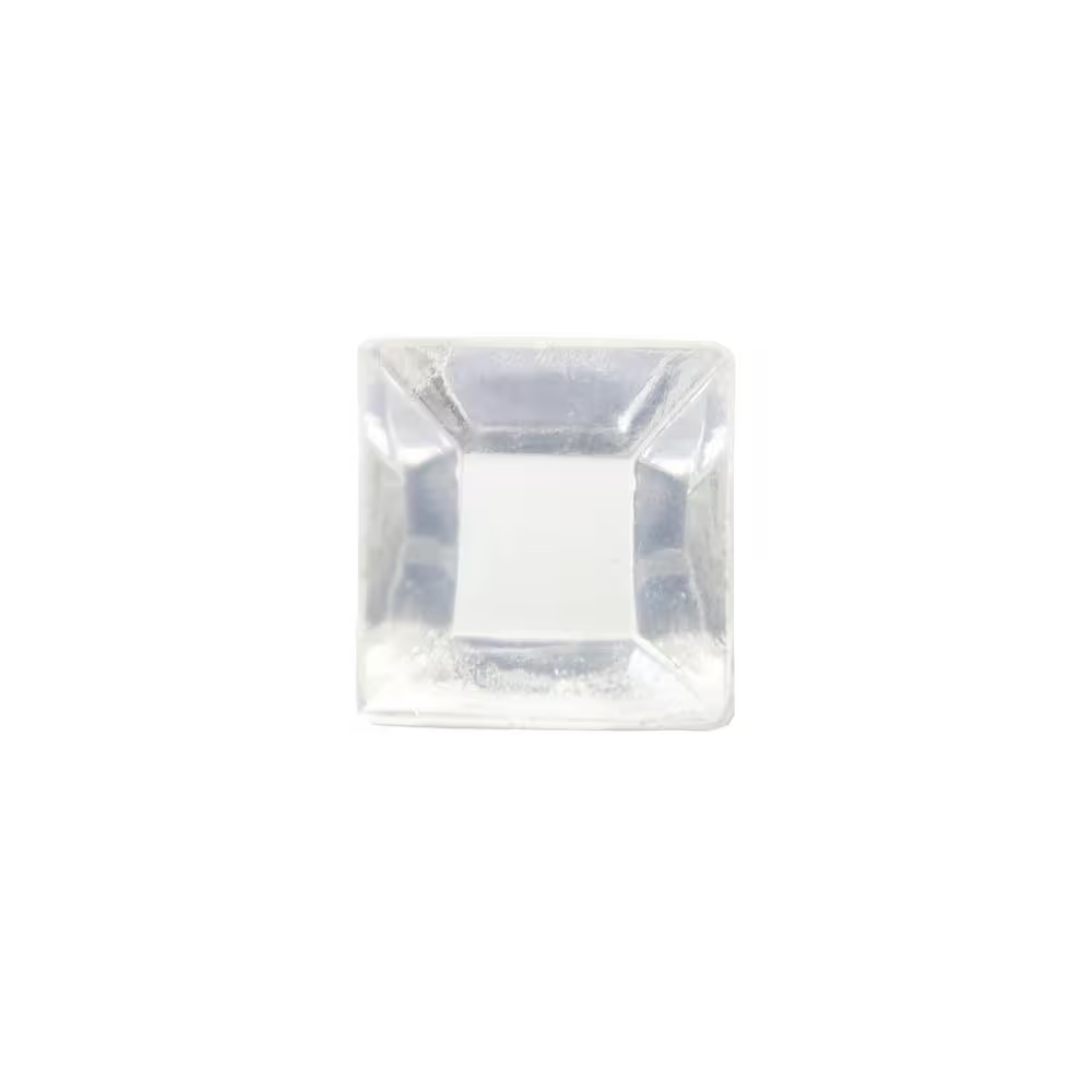 3/4 In. Clear Soft Rubber Plastic like Self-Adhesive Square Bumpers (12-Pack)