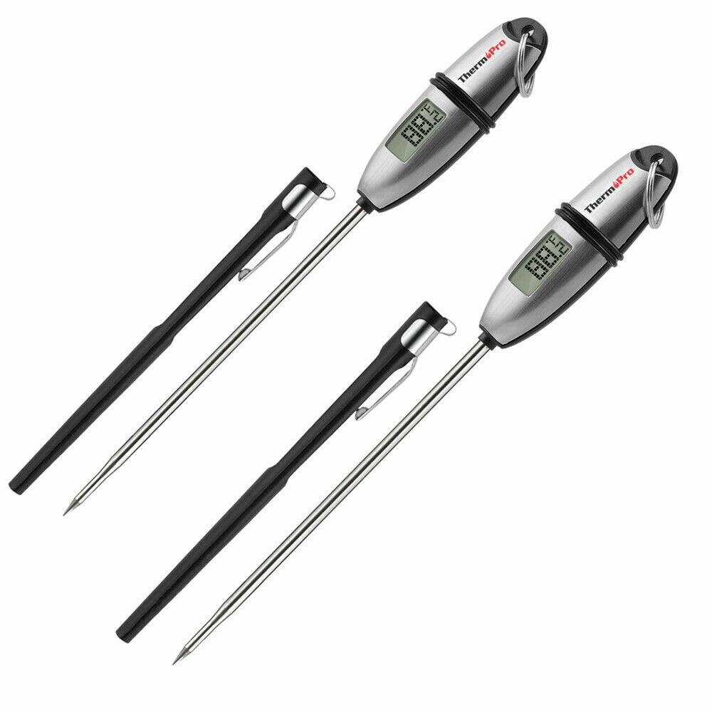 2pc TP02S ThermoPro Instant Read Thermometer Waterproof for Kitchen BBQ Grilling